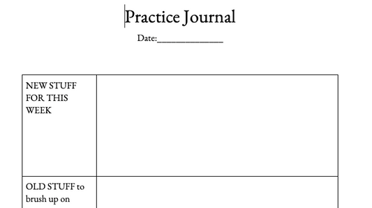 Guitar Practice Journal - Music Journal